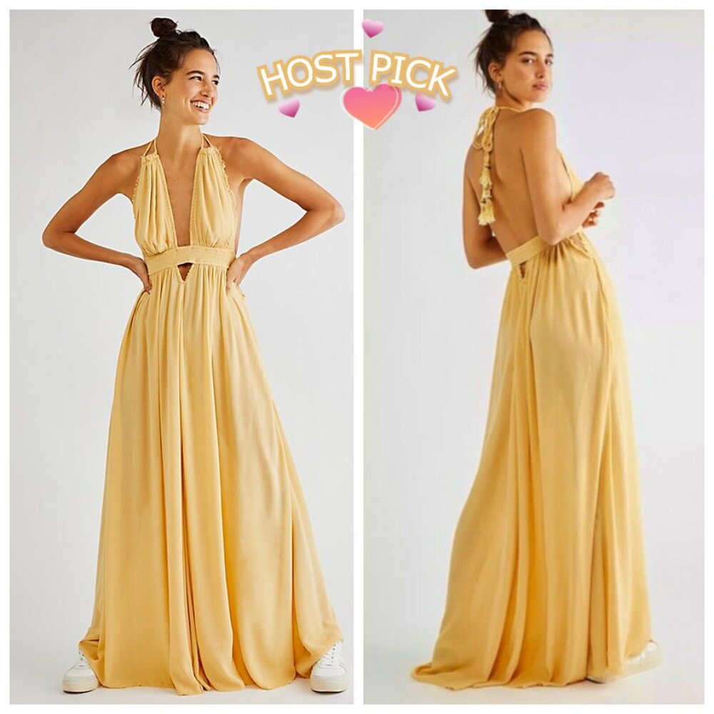 OFFER 108! Free People !!RARE!! Look Into the Sun Maxi Dress Endless Summer